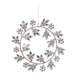 Vining Floral Gem Wreath Ornament