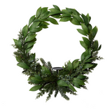 Bayleaf and Juniper Wreath with Candle Plate