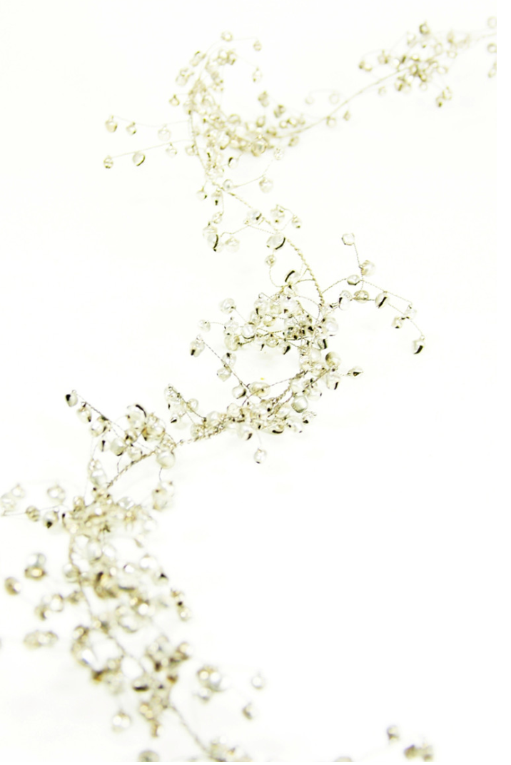6 ft Silver Jingle Garland