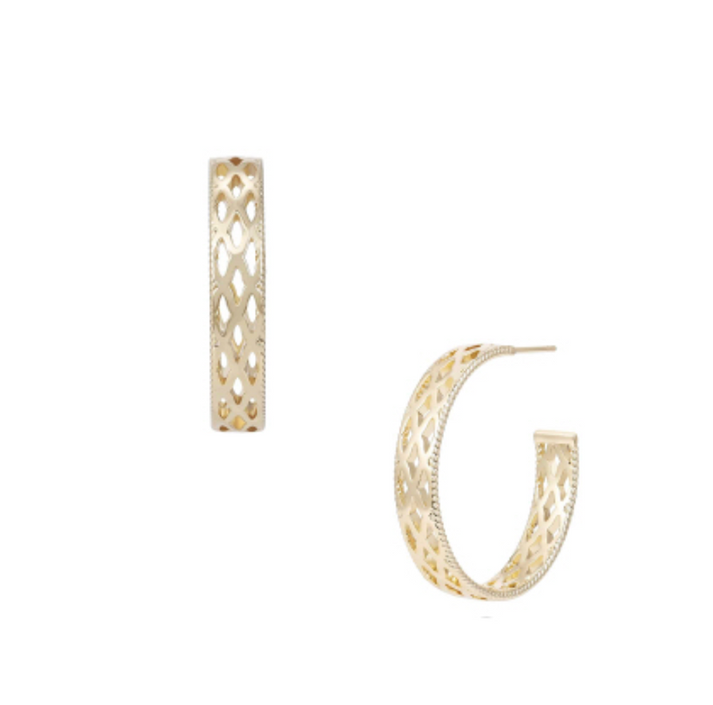 Graceful Hoop Earrings, Gold