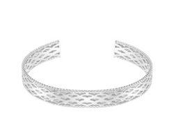 Graceful Mini Cuff Bracelet, Silver