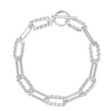 She's Spicy Chain Link Bracelet, Silver