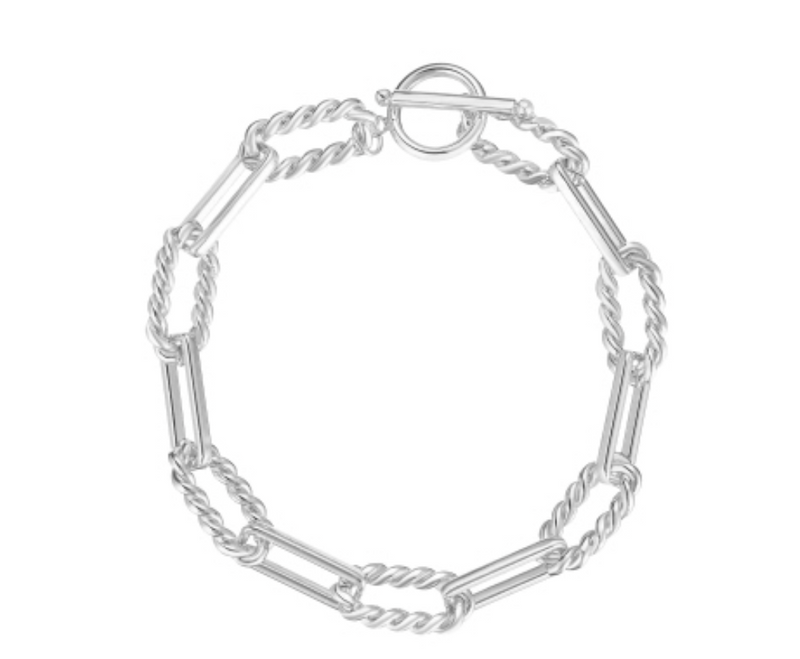 She's Spicy Chain Link Bracelet, Silver