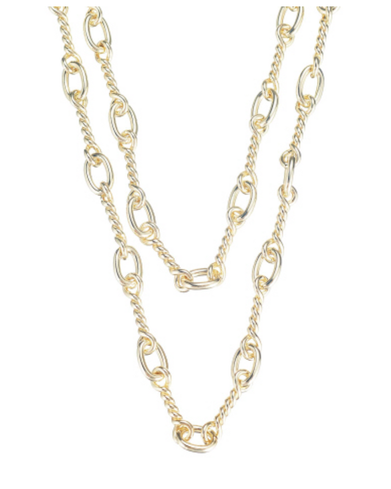 She's Spicy Chain Link Necklace, Gold