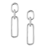 She's Spicy Link Statement Earrings, Silver