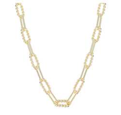 She's Spicy Mini Chain Link Necklace, Gold