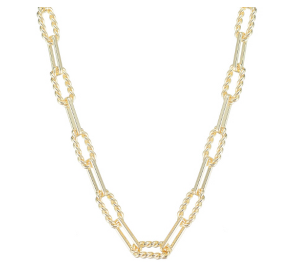 She's Spicy Mini Chain Link Necklace, Gold