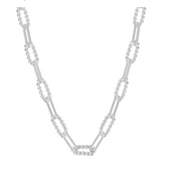 She's Spicy Mini Chain Link Necklace, Silver