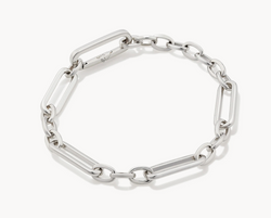 Heather Link and Chain Bracelet, Silver