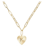 Adorned Heart Initial Necklace