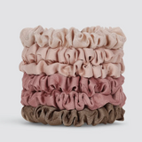 Ultra Petite Satin Scrunchies 6pc, Terracotta