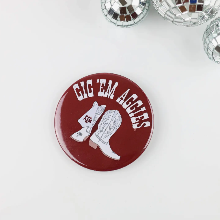 Gig Em Aggies Boots Gameday Pin