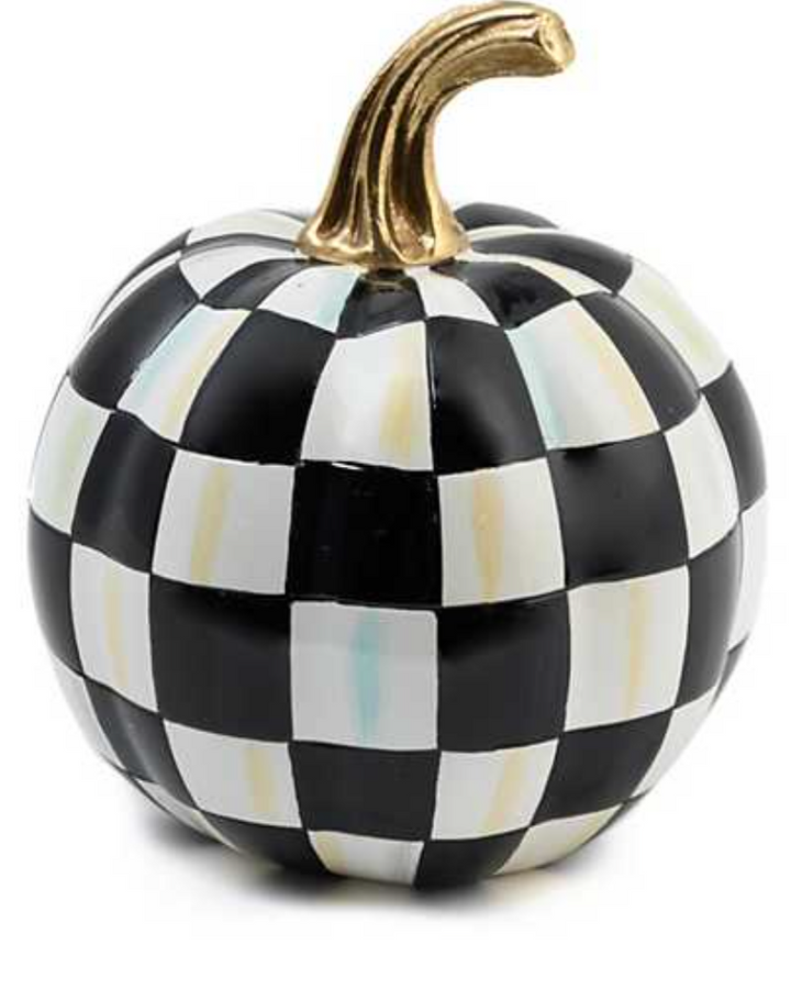 Courtly Check Glossy Mini Pumpkin