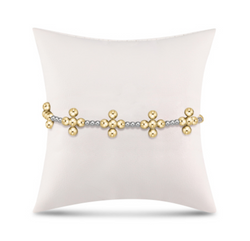 Signature Cross Sincerity Pattern Sterling 2.5mm Bead, Classic Beaded Cross 4mm