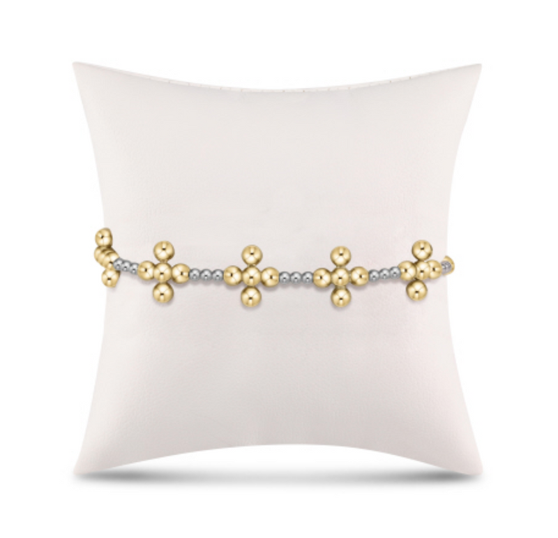 Signature Cross Sincerity Pattern Sterling 2.5mm Bead, Classic Beaded Cross 4mm