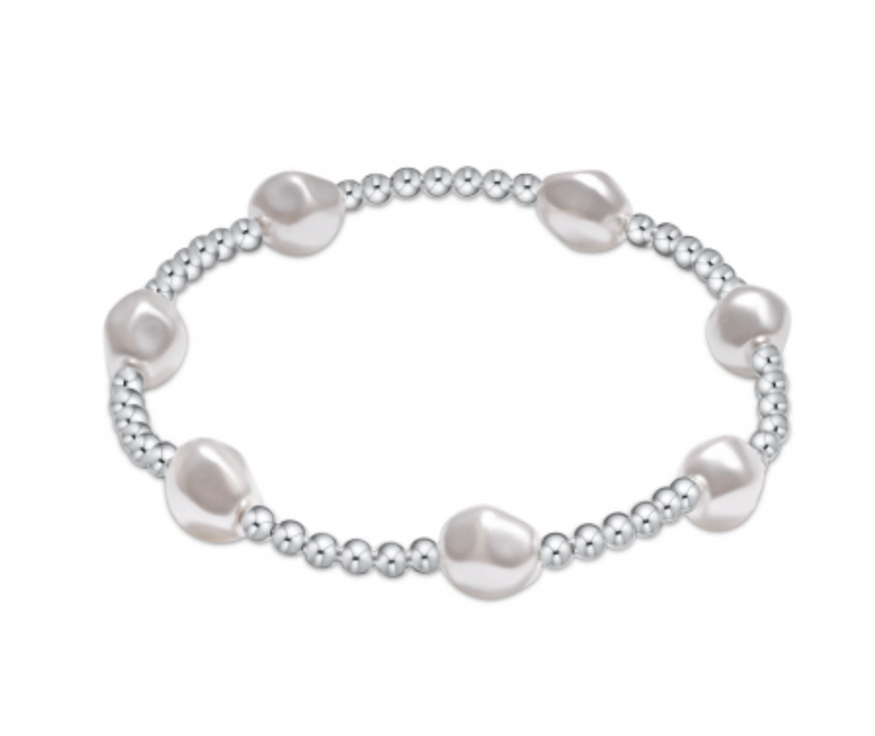 Admire Sterling 3mm Bead Bracelet, Pearl