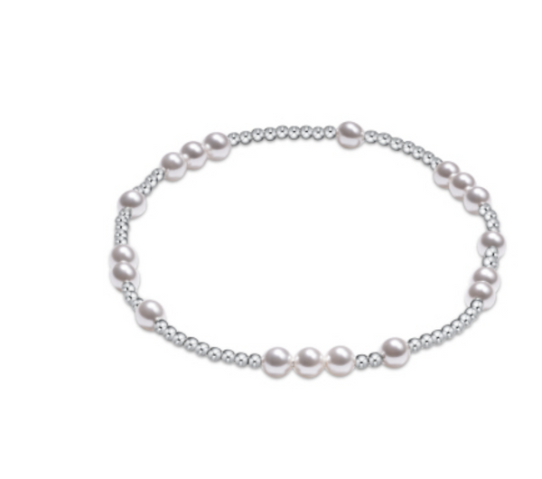Hope Unwritten Sterling 4mm Bead Bracelet, Pearl