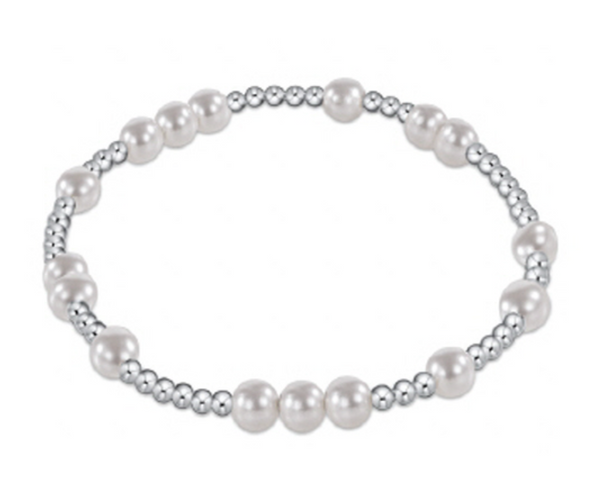 Hope Unwritten Sterling 5mm Bead Bracelet, Pearl