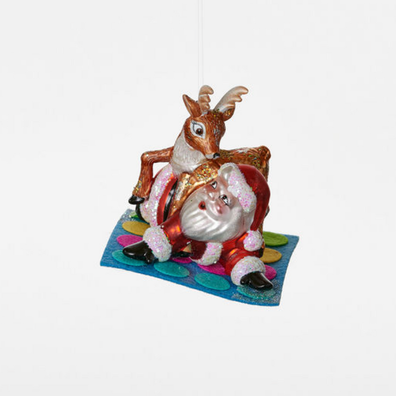 Santa/Reindeer Twister Ornament