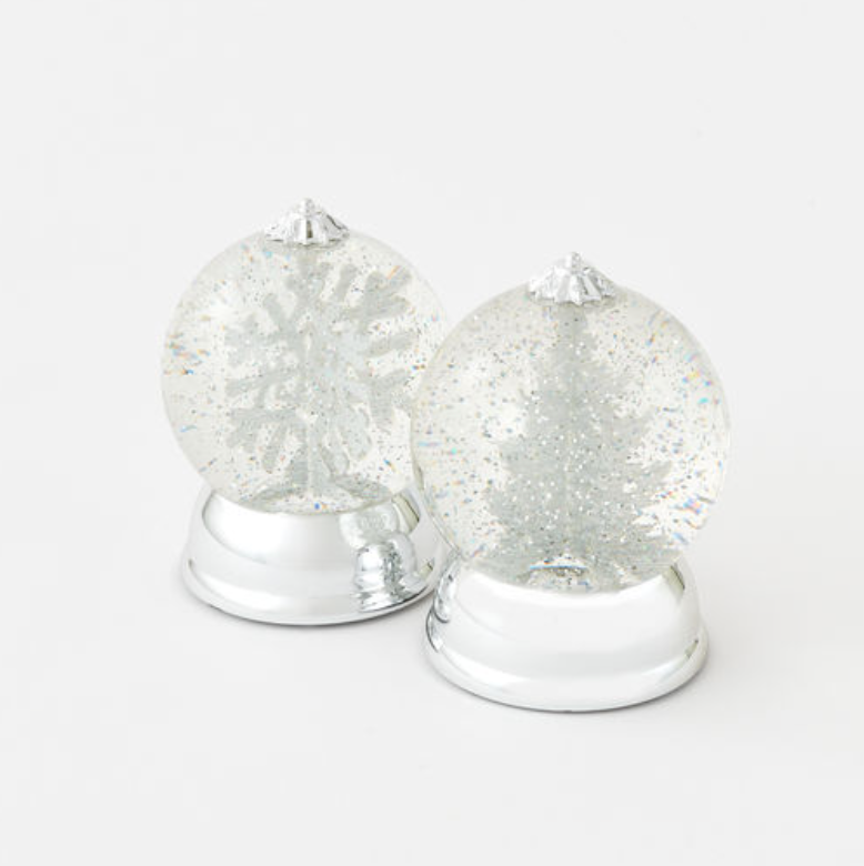 Lighted Tree/Snowflake Water Globe