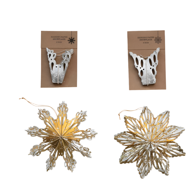 6" Paper Snowflake Ornament