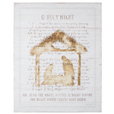 28" Oh Holy Night Nativity Textured Wall Art