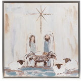 19.5" Holy Family Framed Canvas Wall Art