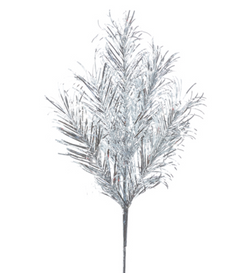 28" Silver Tinsel Spray