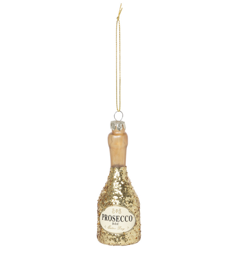 Prosecco Glass Bottle Ornament
