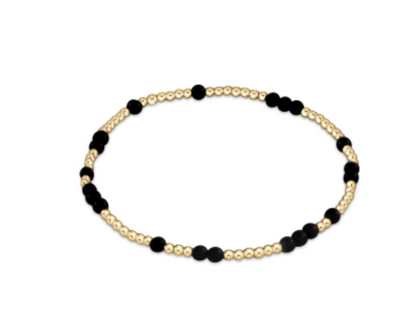 Hope Unwritten Gemstone Bracelet, Matte Onyx