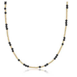 15" Choker Hope Unwritten Gemstone, Matte Onyx