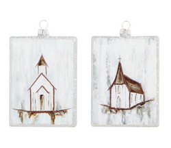 Glass Church Ornament