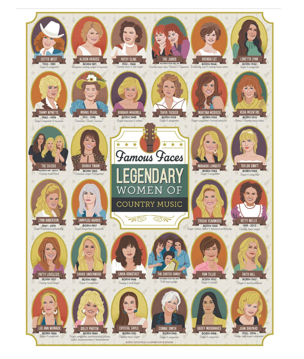 Legendary Women of Country Music 500 Piece Puzzle