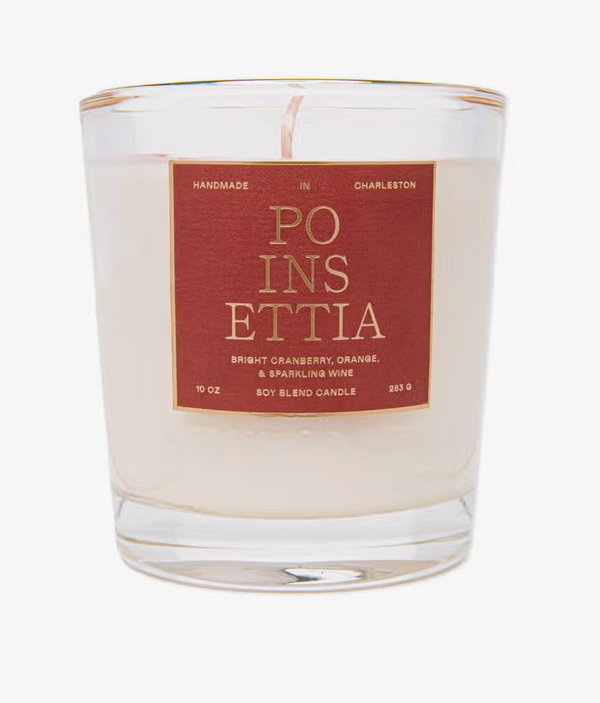 Poinsettia Candle, 10oz