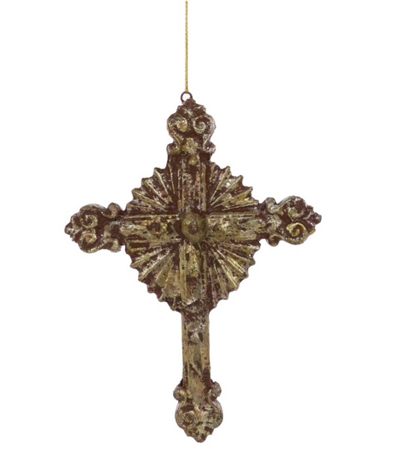 Gilded Cross Ornament