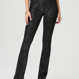 High Rise Manhattan Boot Jean - Black/Silver Glitter Luxe Coating