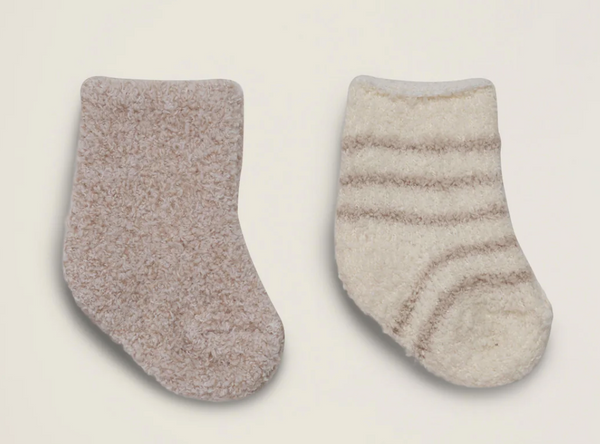 CozyChic® 2 Pair Infant Sock Set, Stone
