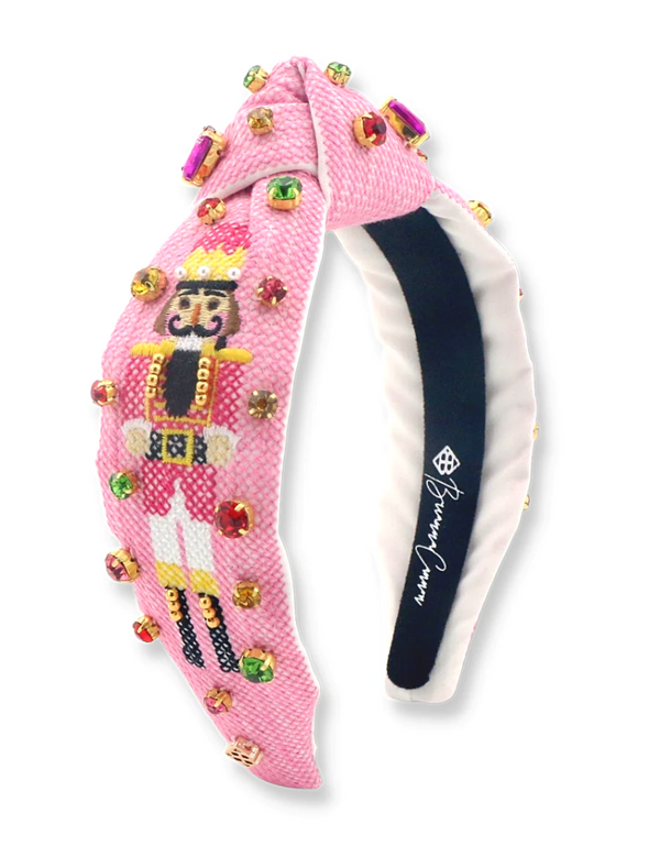 Cross-stitch Nutcracker Headband With Crystals, Pink