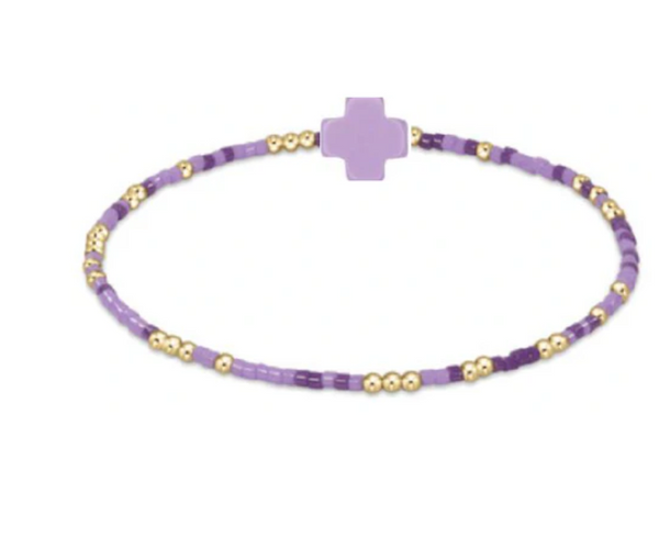 Egirl Hope Unwritten Signature Cross Bracelet, Purple People Eater