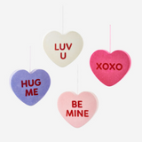 Large Flocked Conversation Heart