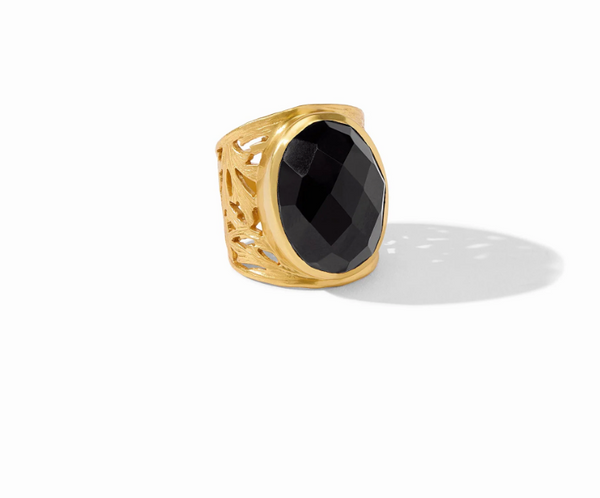 Ivy Statement Ring, Obsidian Black