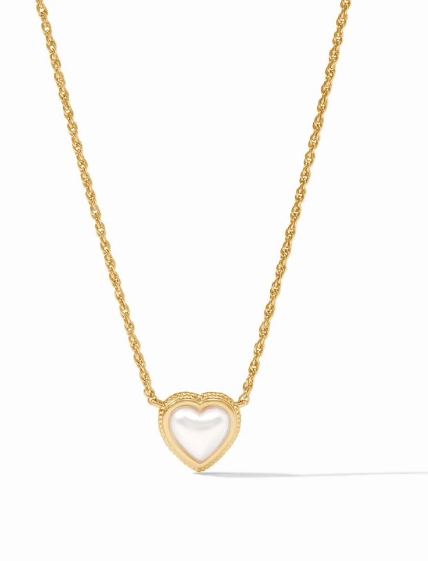 Heart Delicate Necklace, Pearl