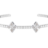 Radiant Cross Station Cuff Bracelet, Silver
