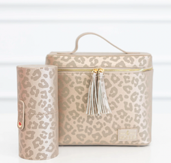Lux Makeup Bag, Leopard