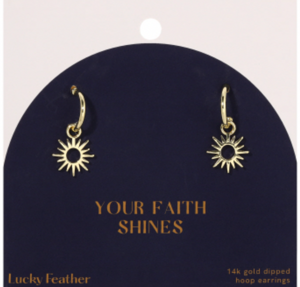Your Faith Shines Earrings, Gold