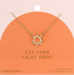 Let Your Light Shine Necklace, Gold