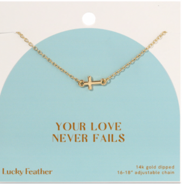 Your Love Never Fails Necklace, Gold