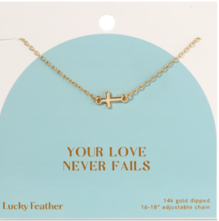Your Love Never Fails Necklace, Gold