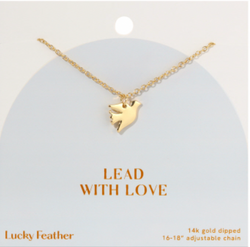 Lead With Love Necklace, Gold