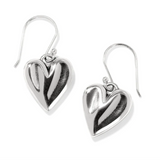Cascade Heart Reversible French Wire Earrings